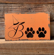 Load image into Gallery viewer, Halloween Boo Sign Pet Themed Fall Decorations with Paw Prints by Heartfelt Giver - Heartfelt Giver