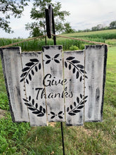 Load image into Gallery viewer, Give Thanks Sign for Fall Rustic Farmhouse Decorations Wood Home Decor - Heartfelt Giver