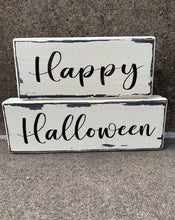 Load image into Gallery viewer, Happy Halloween Stacked Sign Decor Rustic Tabletop Fall Decoration - Heartfelt Giver