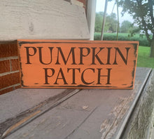 Load image into Gallery viewer, Fall Pumpkin Patch Primitive Rustic Sign - Heartfelt Giver