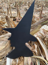 Load image into Gallery viewer, Witch Head Silhouette Wood Halloween Decoration Handcrafted Fall Decor - Heartfelt Giver