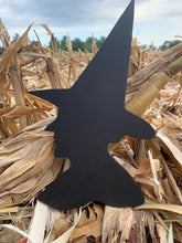 Load image into Gallery viewer, Witch Head Silhouette Wood Halloween Decoration Handcrafted Fall Decor - Heartfelt Giver