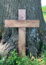 Load image into Gallery viewer, Wood Cross Wood Decor Natural Handcrafted Stained Wood Art by Heartfelt Giver - Heartfelt Giver
