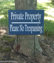 Load image into Gallery viewer, Property Signage No Trespassing Wood Vinyl Signs for Front Yard - Heartfelt Giver
