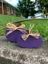 Load image into Gallery viewer, Purple Painted Pumpkins Fall Home Decor - Heartfelt Giver