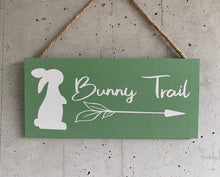 Load image into Gallery viewer, Spring Bunny Trail Wood Sign Home Accent Decorations - Heartfelt Giver