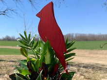 Load image into Gallery viewer, Cardinal Wooden Bird Cutout Pick for Centerpieces or Planters or Bouquet - Heartfelt Giver