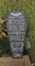 Load image into Gallery viewer, Halloween Home Accent Decor Wooden Coffin Door Hanger Cutout Shape - Heartfelt Giver