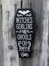 Load image into Gallery viewer, Halloween Home Accent Decor Wooden Coffin Door Hanger Cutout Shape - Heartfelt Giver