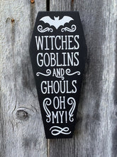 Load image into Gallery viewer, Halloween Home Accent Decor Wooden Coffin Door Hanger Cutout Shape - Heartfelt Giver
