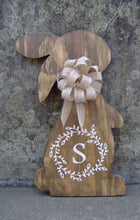 Load image into Gallery viewer, Spring Bunny Rabbit Easter Wood Vinyl Sign Door Hanger - Heartfelt Giver