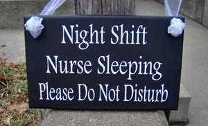 Night Shift Nurse Sleeping Please Do Not Disturb Wood Vinyl Signs Door Sign Door Decor Porch Sign Shift Worker Outdoor Yard Sign Yard Decor - Heartfelt Giver