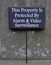 Load image into Gallery viewer, Our property protected yard signs with stake decorative signs for home owners and businesses by Heartfelt Giver