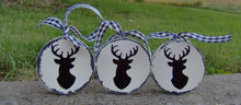 Load image into Gallery viewer, Deer Head Ornaments Distressed Wood Vinyl Christmas Tree Christmas July Holiday Rustic Farmhouse Wooden Ornaments Home Decoration Gifts  Art - Heartfelt Giver