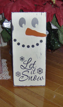 Load image into Gallery viewer, Winter Door Decor Let It Snow Snowman Wood Vinyl Wall Hanging Sign - Heartfelt Giver
