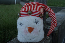 Load image into Gallery viewer, Snowman Primitive Plush With Rusty Bells Rustic Wreath Decor Centerpiece Decor Door Swag Attachment Christmas Crafts Supplies Embellishment - Heartfelt Giver