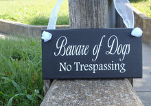 Load image into Gallery viewer, No Trespassing Dog Sign Wood Vinyl Gate Signs For Fences Outdoor Private Respect Boundaries Keep Out Message For Home Owners And Businesses - Heartfelt Giver