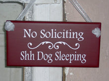 Load image into Gallery viewer, No Soliciting Dog Sleeping Sign