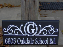 Load image into Gallery viewer, House Initial Sign with Street Address