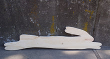 Load image into Gallery viewer, Spring Bunny Rabbit Leaping Cutout Shape Unfinished Wooden Wall Hanging - Heartfelt Giver
