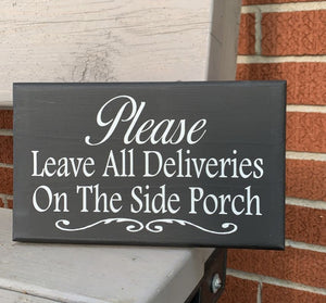 Please Leave Package Wood Sign with Option - Heartfelt Giver