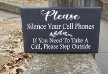 Load image into Gallery viewer, Office and Business Decor for interior waiting areas.  9"x5" sign that can easily be displayed on a door or wall to provide a kind request to your clients.