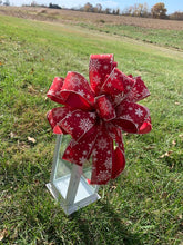 Load image into Gallery viewer, Snowflake Winter Bow for Wreath Lantern Centerpiece Mantel Garland - Heartfelt Giver