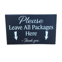 Load image into Gallery viewer, Please Leave Packages Here Wood Door Sign - Heartfelt Giver