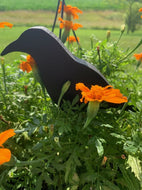 Black Crow as a Planter Pick, Centerpiece or Wreath Home Outdoor Garden Decor - indoor or outdoor this decorative handmade item is the perfect accent to any decorative item. 