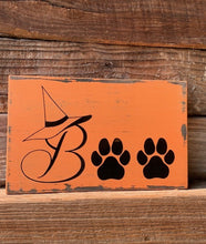 Load image into Gallery viewer, Halloween Boo Sign Pet Themed Fall Decorations with Paw Prints by Heartfelt Giver - Heartfelt Giver