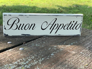 Buon Appetito Kitchen Wood Sign Decorative Decor for the Home by Heartfelt Giver - Heartfelt Giver