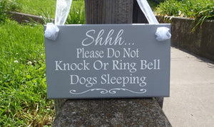 Dog sign for front door that lets welcomed and unwelcomed visitors know you have a pet. 