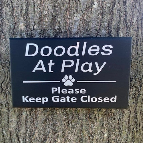 Dog Breed Signs Dogs At Play Outdoor Yard Decor