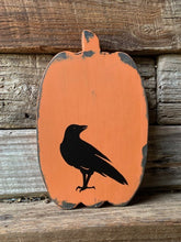 Load image into Gallery viewer, Fall Pumpkin with Black Crow Halloween Rustic Decorations For The Home - Heartfelt Giver