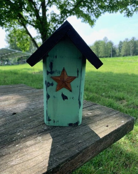 Birdhouse Primitive Rustic Decor Garden