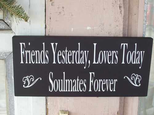 Friends Lovers Soulmates Signs Wood Home Decor