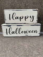 Load image into Gallery viewer, Happy Halloween Stacked Sign Decor Rustic Tabletop Fall Decoration - Heartfelt Giver