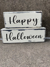 Load image into Gallery viewer, Happy Halloween Stacked Sign Decor Rustic Tabletop Fall Decoration - Heartfelt Giver