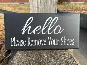 Small Sign for Door Please Remove Your Shoes