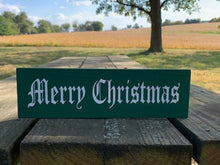 Load image into Gallery viewer, Christmas Sign for the Home or Office Traditional Merry Christmas Handcrafted Decor by Heartfelt Giver - Heartfelt Giver