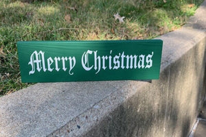 Christmas Sign for the Home or Office Traditional Merry Christmas Handcrafted Decor by Heartfelt Giver - Heartfelt Giver