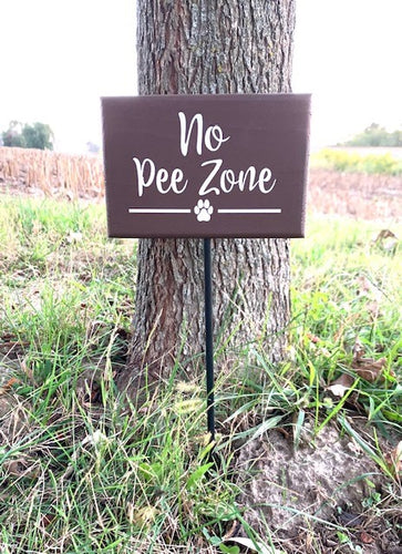 No Pee Zone Dog Sign for Exterior Yard Landscape Front Home Decor or Business - Heartfelt Giver