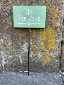No Pee Zone Dog Sign for Exterior Yard Landscape Front Home Decor or Business - Heartfelt Giver