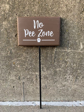 Load image into Gallery viewer, No Pee Zone Dog Sign for Exterior Yard Landscape Front Home Decor or Business