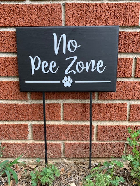 Yard Signs with a Stake No Pee Zone Signage for the Lawn by Heartfelt Giver - Heartfelt Giver