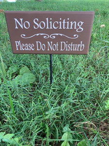 Do Not Disturb Sign No Soliciting Yard Sign