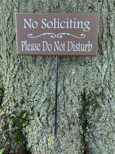 Do Not Disturb Sign No Soliciting Yard Sign