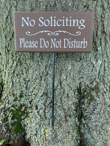 Do Not Disturb Sign No Soliciting Yard Sign