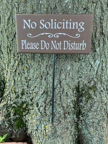 Do Not Disturb Sign No Soliciting Yard Sign