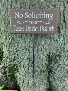 Do Not Disturb Sign No Soliciting Yard Sign